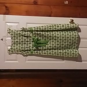 Kim Rogers Signature Dress. Size 14. Green & White